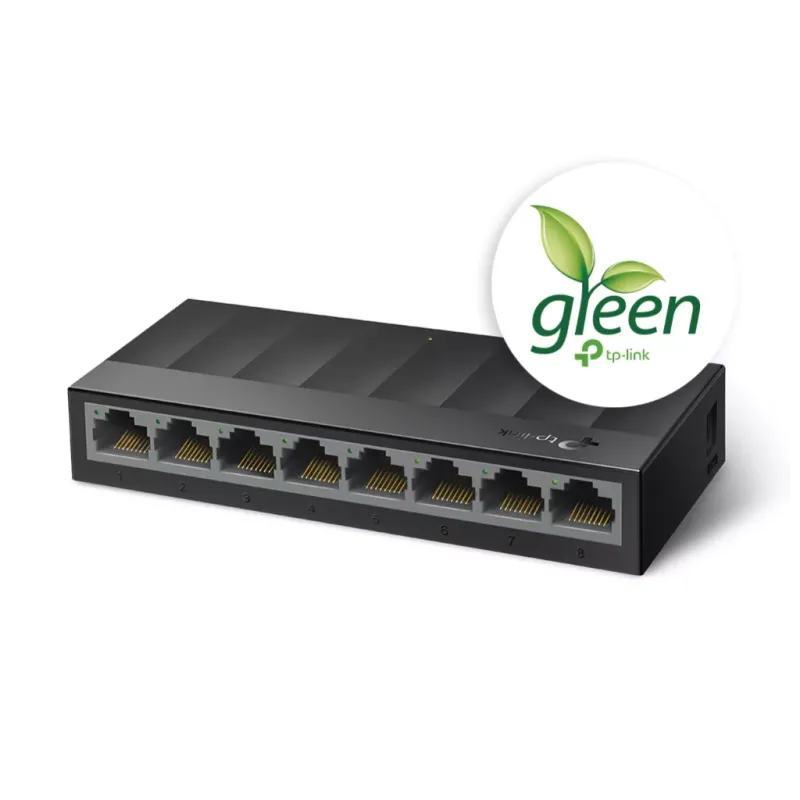 TP-LINK 8port LS1008G GIGABIT Yönetilemez Switch Masaüstü