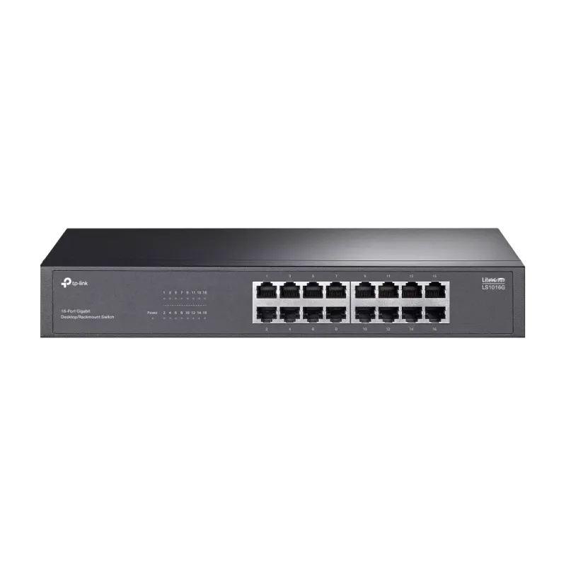 TP-LINK LS1016G, Green Tech, 16 Port GigaBit, Yönetilemez, Metal Kasa, Masaüstü Switch