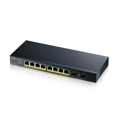 ZyXEL 8port PoE 130w 2-SFP Gigabit Yönetilemez Switch GS1100-10HP