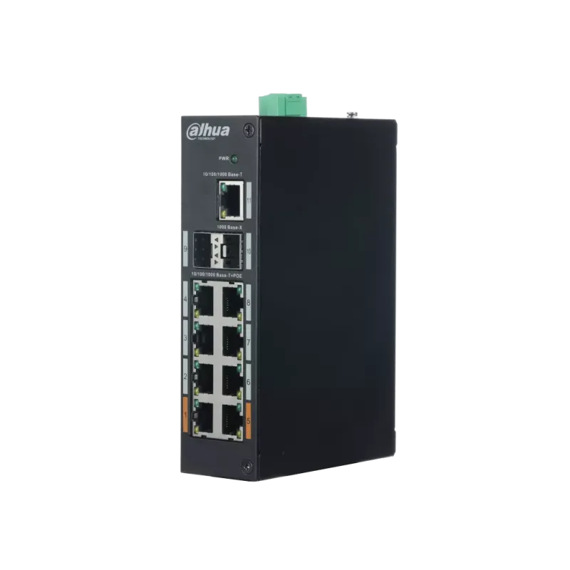 DAHUA 8port PoE 130w Gigabit Yönetilemez Endüstriyel Switch PFS3211-8GT-120-V2
