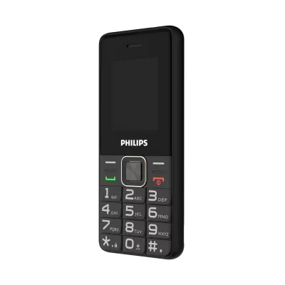 PHILIPS Xenium E6105, 128Mb, Siyah, 48Mb Ram, 1,77inc Ekran, 4G Çift Sim Desteği, FM Radyo, 1000mAh Pil, Türkiye KVK Garantili