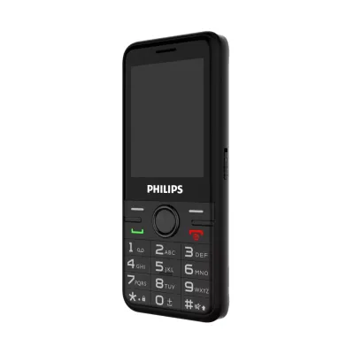 PHILIPS Xenium E6500, 128Mb, Siyah, 48Mb Ram, 2,4inc Ekran, Arka Kamera, 4G Çift Sim Desteği, FM Radyo, 1700mAh Pil, El Feneri, Türkiye KVK Garantili