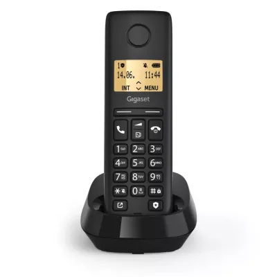 GIGASET PURE 100, Dect Telefon, Siyah, 14 Saat Konuşma, 180 Saat Bekleme, 50 Kişilik Rehber