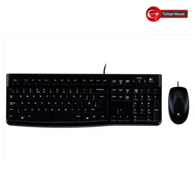 LOGITECH MK120 Kablolu USB Q Trk Siyah Klavye - Mouse Set (920-002560)