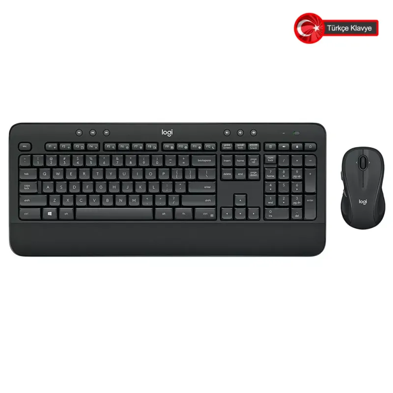 LOGITECH MK540 Kablosuz Q Trk Siyah Klavye - Mouse Set (920-008687)