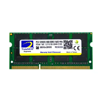 TWINMOS 8GB DDR3 1600 MHz NOTEBOOK RAM MDD38GB1600N 1.5volt