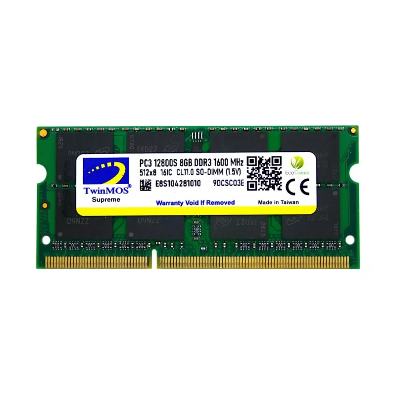 TWINMOS 8GB DDR3 1600 MHz NOTEBOOK RAM MDD38GB1600N 1.5volt