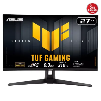ASUS 27" IPS TUF GAMING VG27AQ5A 0.3MS 210Hz HDMI-DP Gaming Monitör (2560 X 1440)