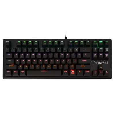 GAMDIAS HERMES-E2, USB Kablolu, İngilizce,  Rainbow Backlight, Blue Mekanik Switch, Gaming Klavye