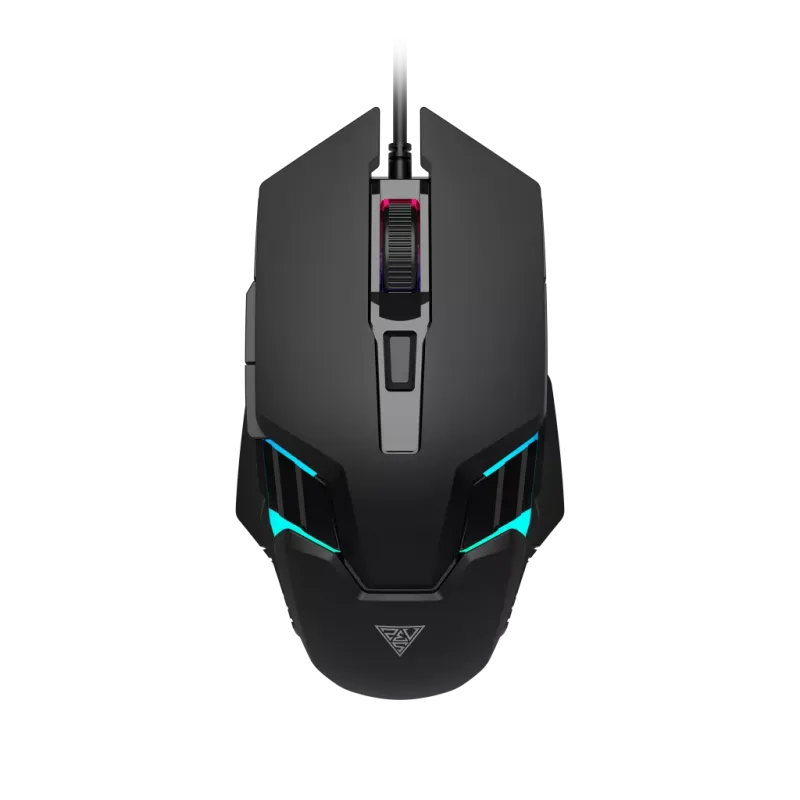 GAMDIAS AURA GS4, Çok Renkli Aydınlatma,  USB Kablolu, 6 Programlanabilir Buton, Gaming Mouse, 3.600 DPI, Siyah