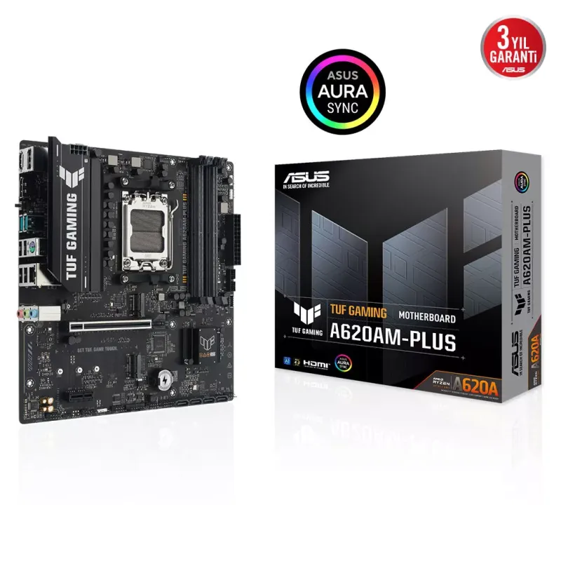 ASUS TUF GAMING A620AM-PLUS DDR5 HDMI DP PCIe 16X v4.0 AM5 mATX