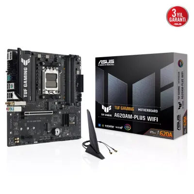 ASUS TUF GAMING A620AM-PLUS WIFI DDR5 HDMI DP PCIe 16X v4.0 AM5 mATX