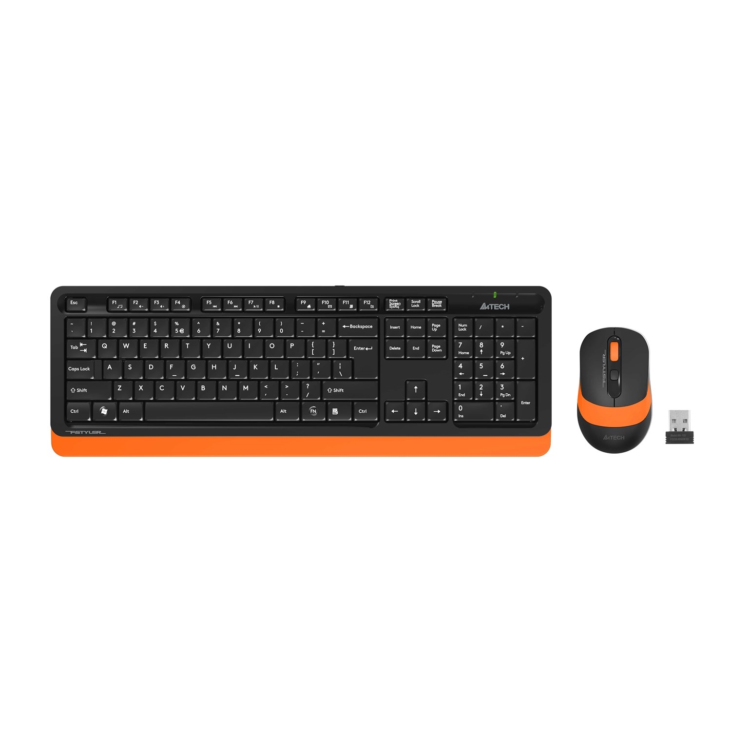 A4TECH FG1010 Kablosuz Q Trk Siyah/Turuncu Klavye - Mouse Set