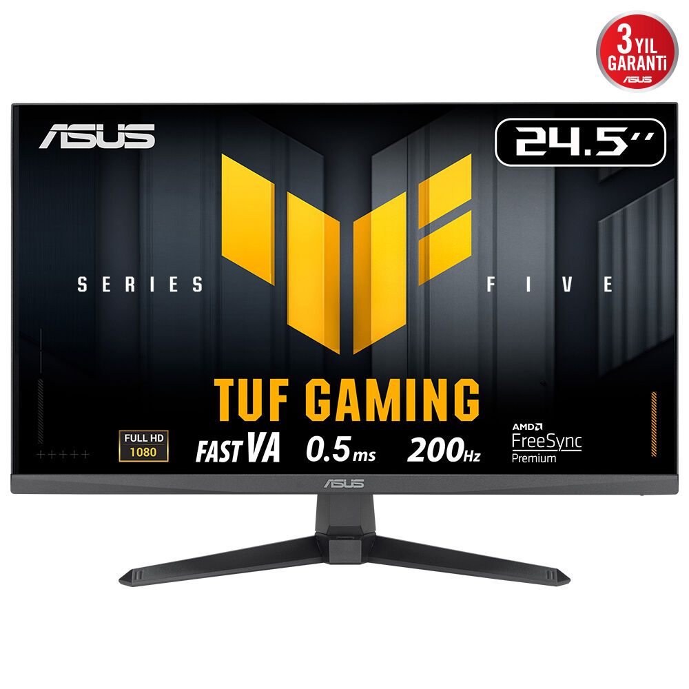 ASUS 24.5" VA TUF GAMING VG257Q5A 0.5MS 200Hz HDMI-DP Gaming Monitör (1920 X 1080)