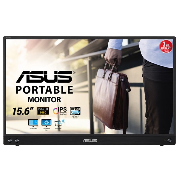 ASUS 15.6" IPS ZENSCREEN MB16ACV 5 ms 60Hz TYPE-C Taşınabilir Monitör (1920 X 1080)
