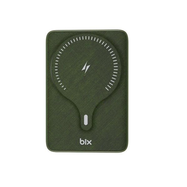 BIX 10000mAh BXPB105-GRE 22.5W-15W Kablosuz Powerbank Yeşil