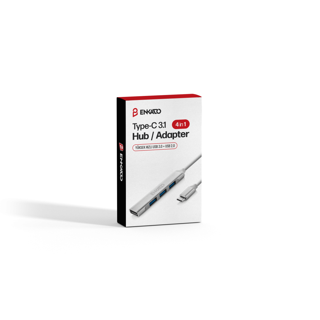 ENKADO EKD-TP50, Type-C to 3xUSB 2.0, 1xUSB 3.0, Metal, USB HUB
