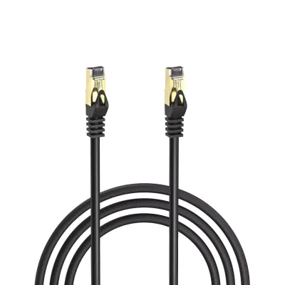 S-LINK MM-CAT705, CAT7, Patch, 5Mt, Gold Uçlu,   FTP, CCA, Ağ Bağlantı Kablosu (Siyah)