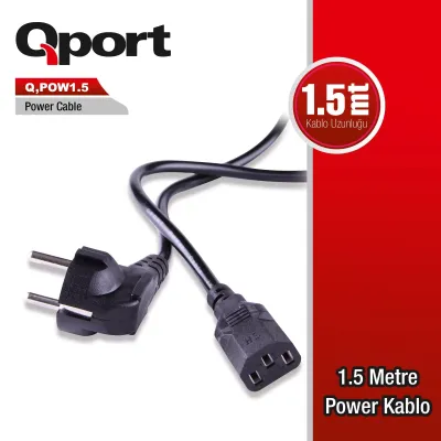 QPORT 1.5metre Q-POW1.5 0.75mm Power Kablosu