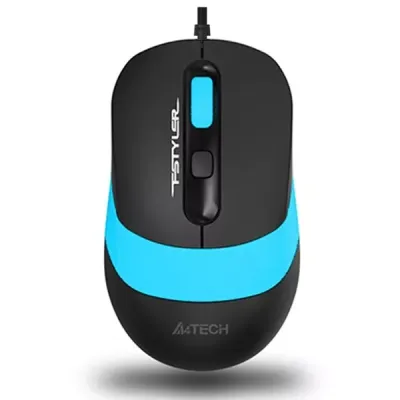 A4TECH FM10 Kablolu USB 1600dpi Siyah/Mavi Mouse