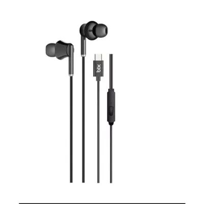 BIX HF01C-BK Type-C Siyah 14MM EXTRA BASS KULAKİÇİ Mikrofonlu Kulaklık