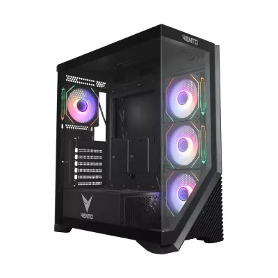 VENTO VG4202FLA ATX Tower, 850W 80+ Siyah,  Temperli Cam, RGB, Mesh, ATX GAMING KASA
