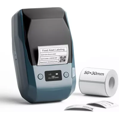 NIIMBOT M2, Taşınabilir, Akıllı Renk Baskısı, Termal Etiket Yazıcı (Bluetooth) Göl Mavisi