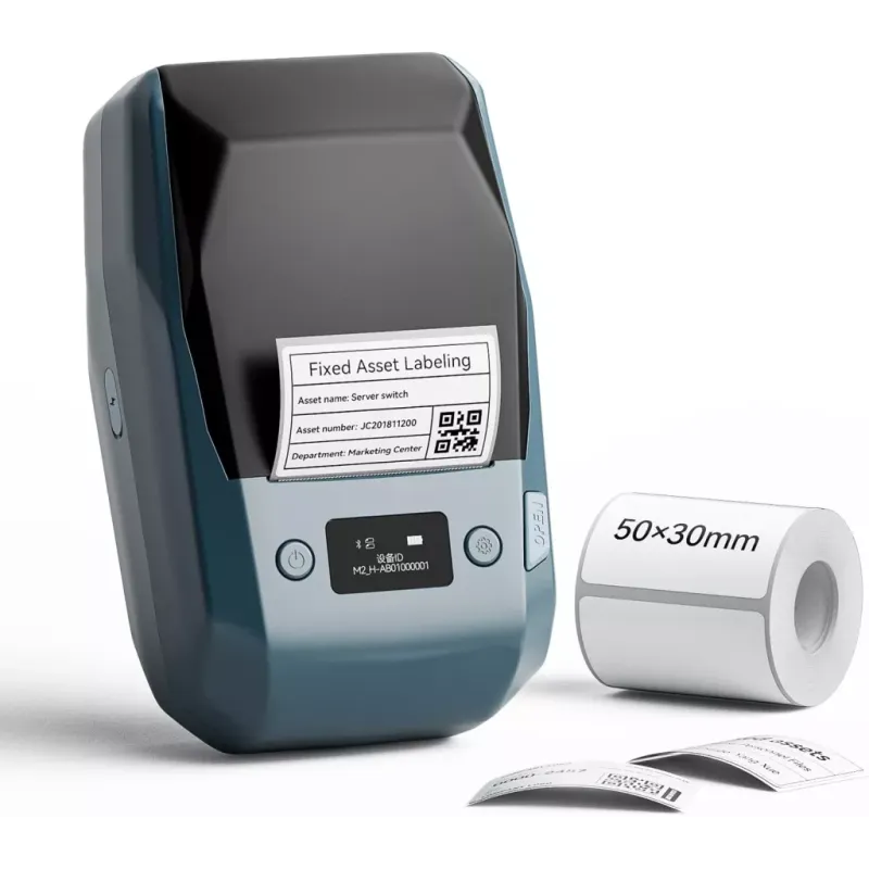 NIIMBOT M2, Taşınabilir, Akıllı Renk Baskısı, Termal Etiket Yazıcı (Bluetooth) Göl Mavisi