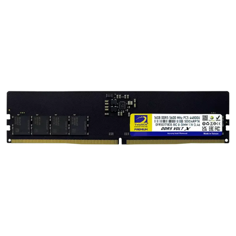 TWINMOS 16GB DDR5 5600MHZ PC RAM VALUE TMD516GB5600U46WO