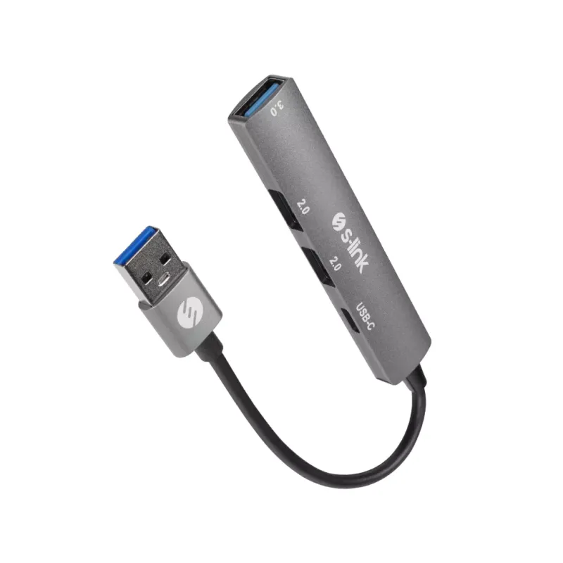 S-LINK SW-U322, USB3.0 to 2xUSB 2.0, 1xUSB 3.0, 1xType-C, Metal, USB HUB