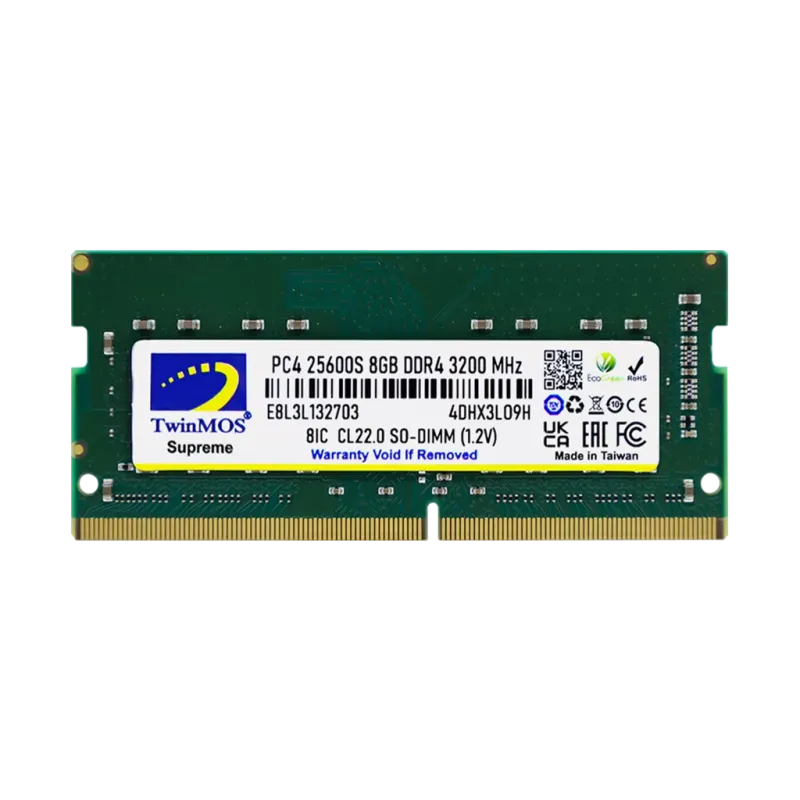 TWINMOS 8GB DDR4 3200MHZ NOTEBOOK RAM VALUE MDD48GB3200N