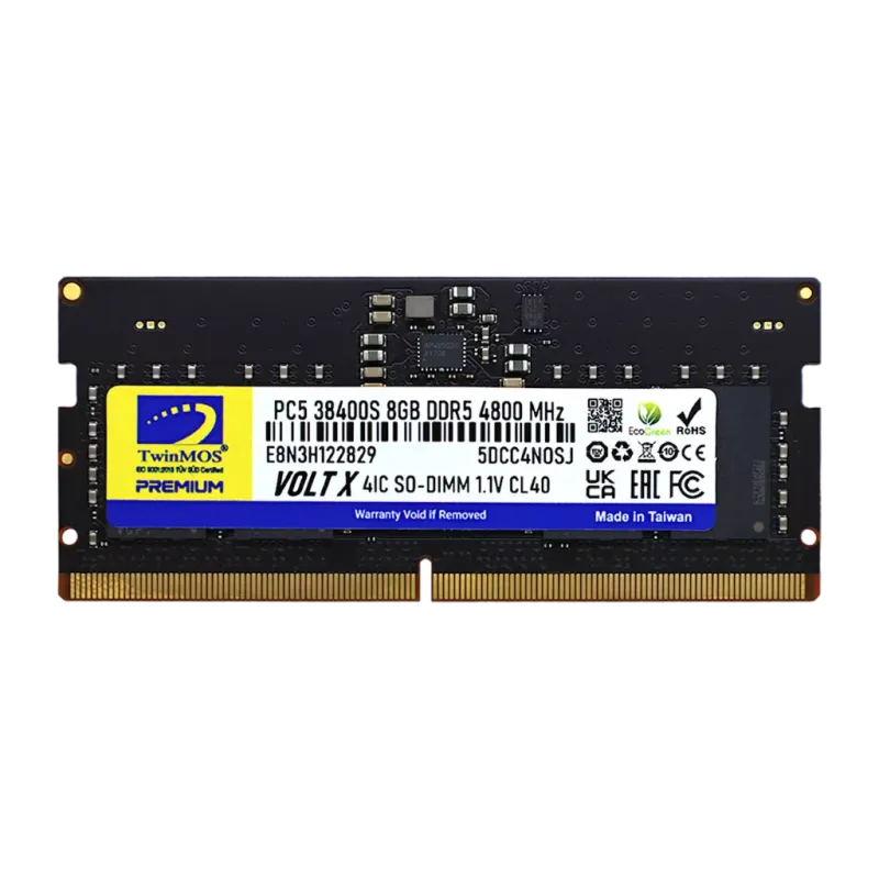 TWINMOS 8GB DDR5 4800MHZ NOTEBOOK RAM TMD58GB4800S40